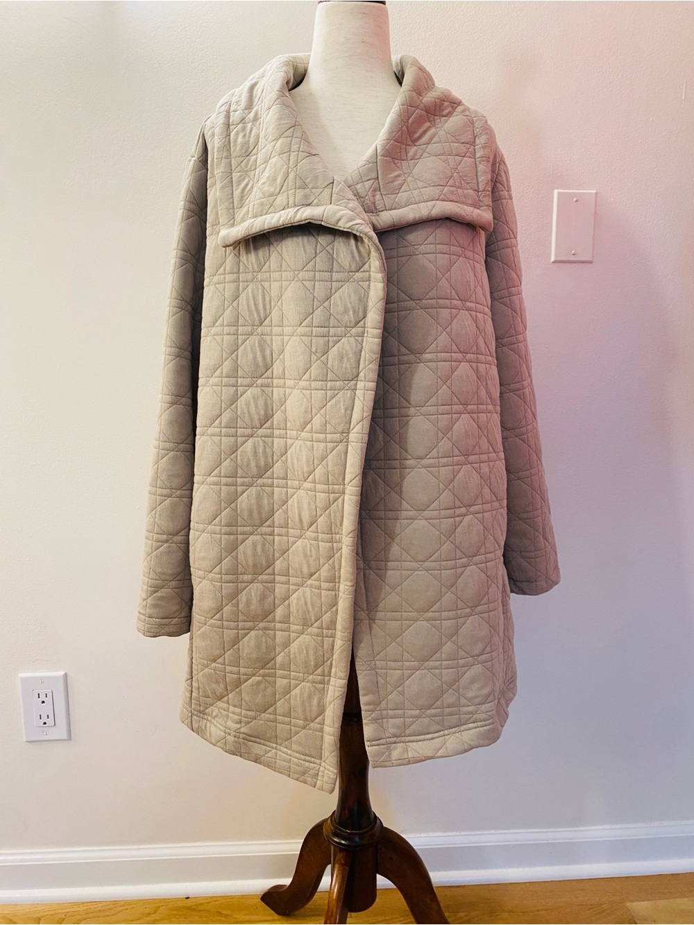 Bagatelle Quilted Women's Coat in Beige size XL